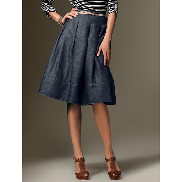 talbots denim skirt